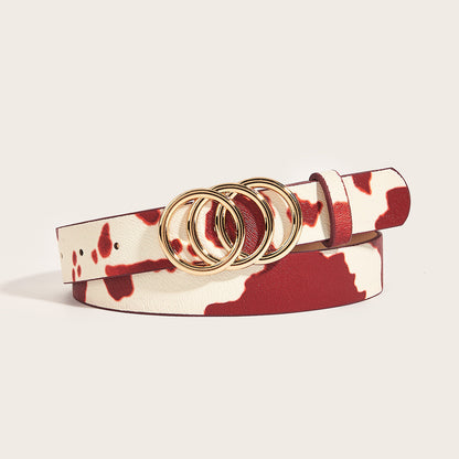 Retro Animal Print Statement Waist Belt