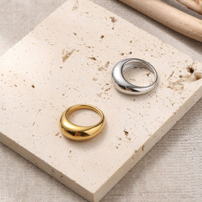 Minimalist Round Stainless Steel Ring