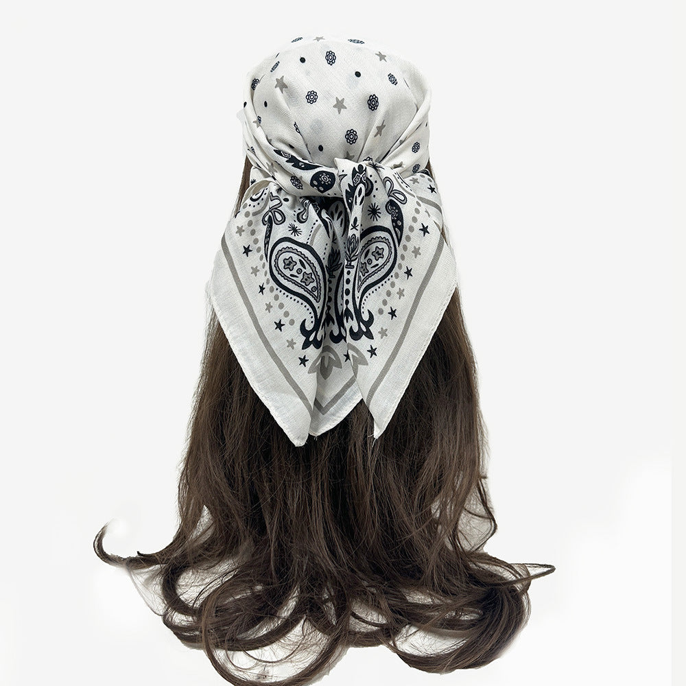 Paisley Print Mid Square Head Scarf