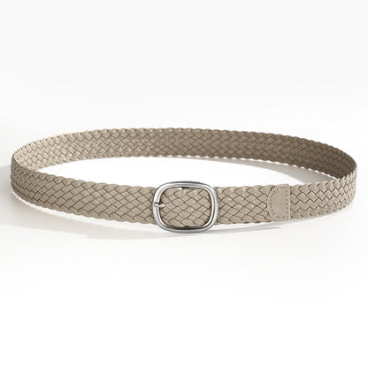 Handmade Woven Patent Leather Belt