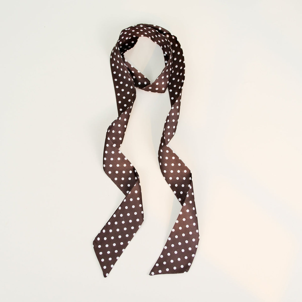 Polka Dot Elegant Long Thin Print Neck Scarf