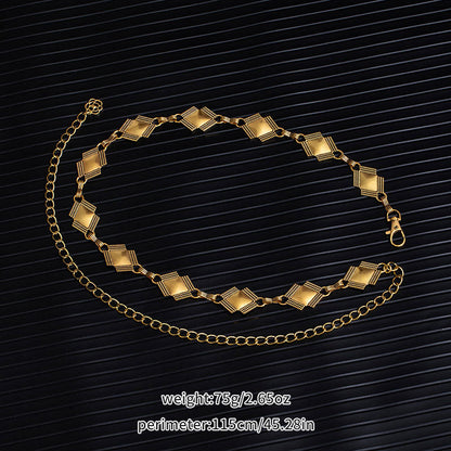 Rhombus Metal Boho Adjustable Waist Chain