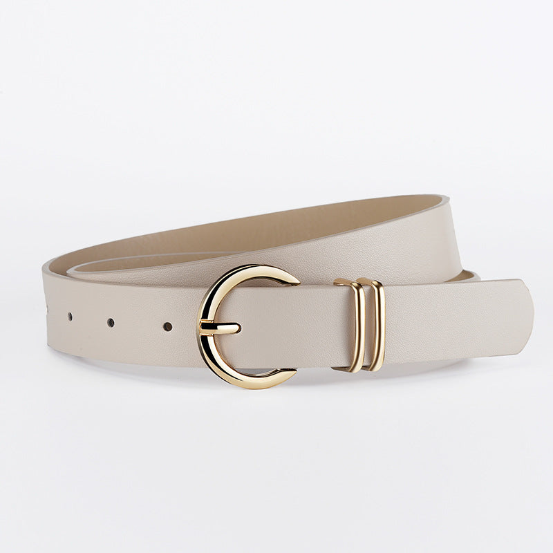 Minimal Double Ring Buckle Belt