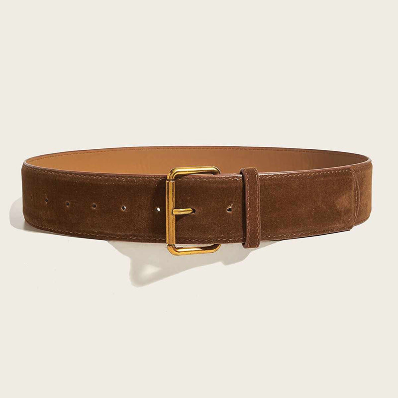 Vintage Suede Wide Waist Belt