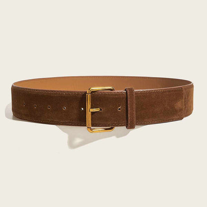 Vintage Suede Wide Waist Belt