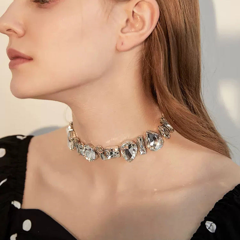 Minimalist Geometric Layered Choker Necklace