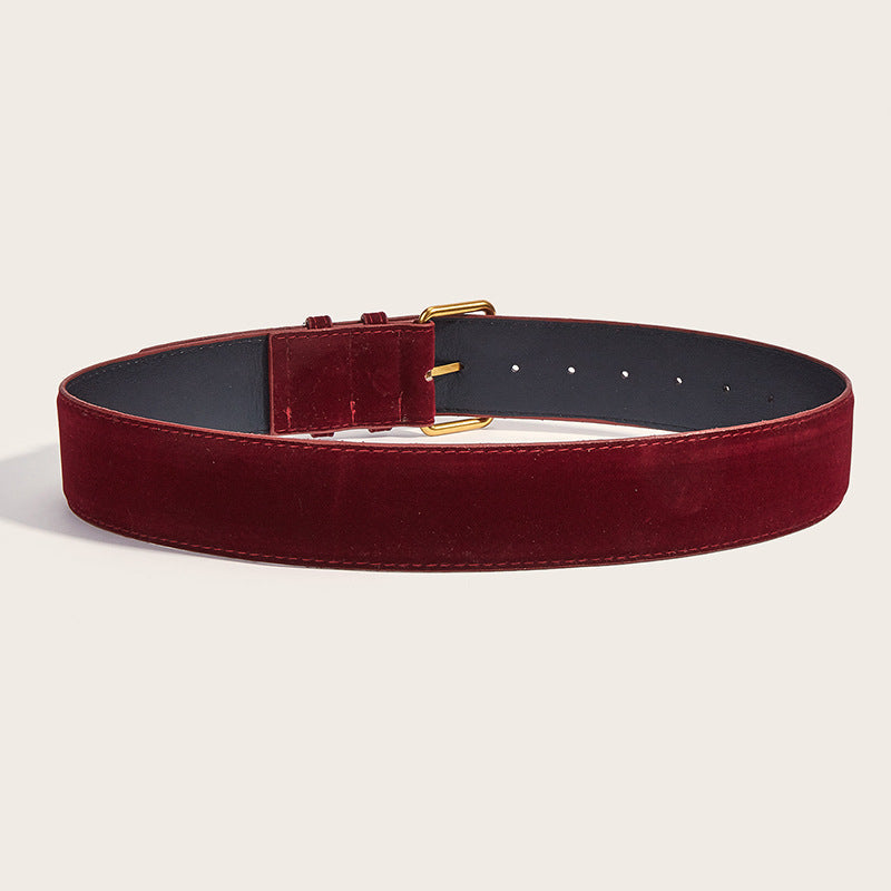 Vintage Suede Wide Waist Belt