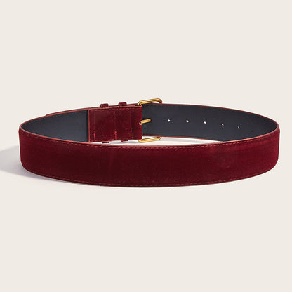 Vintage Suede Wide Waist Belt
