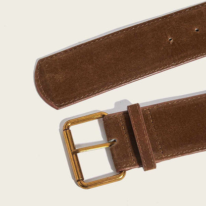 Vintage Suede Wide Waist Belt