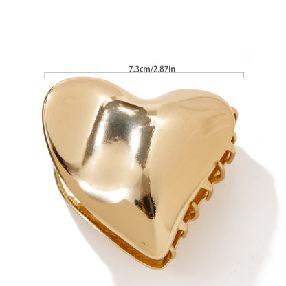 Metal Heart Design Hair Claw