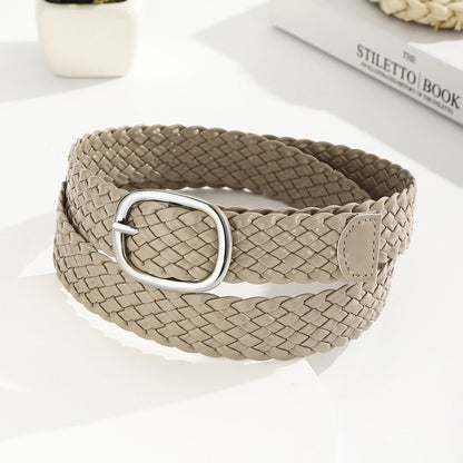 Handmade Woven Patent Leather Belt