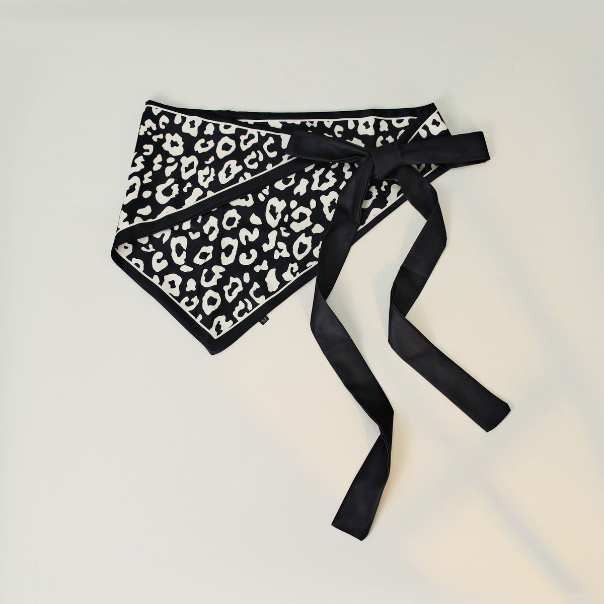 Leopard Print Triangle Tie Bandana Retro Head Scarf