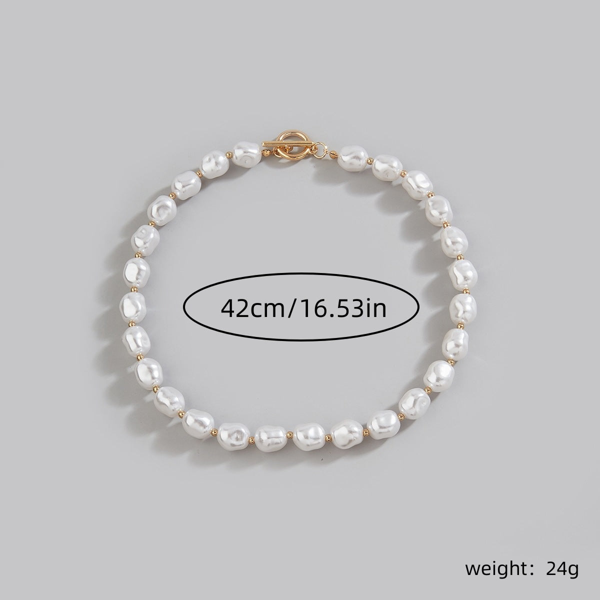 Vintage Baroque Pearl Irregular Statement Necklace
