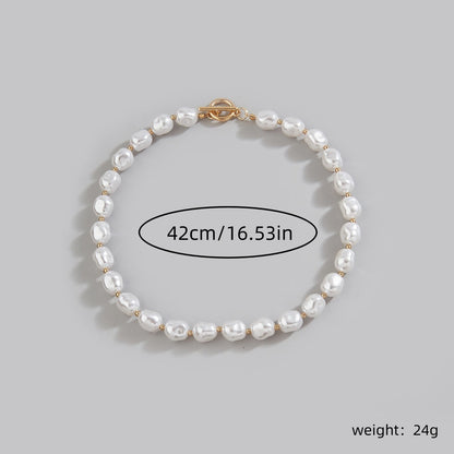 Vintage Baroque Pearl Irregular Statement Necklace