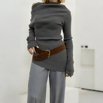Vintage Suede Wide Waist Belt