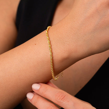 Minimalist 18K Gold Stainless Steel Chain Bracelet