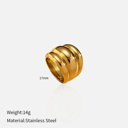 Titanium Steel Seamless Band Ring