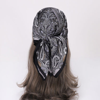 Elegant Paisley Square Shirt Neck Scarf