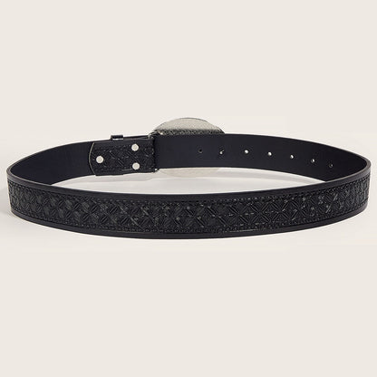 Vintage Horse Buckle Faux Leather Belt