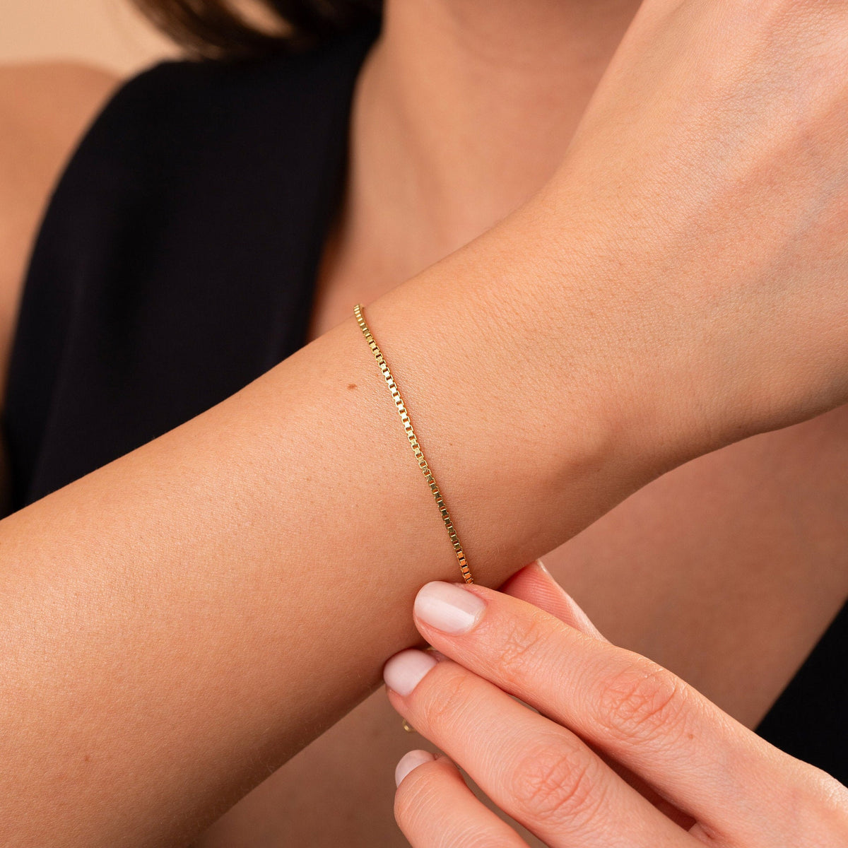 Minimalist 18K Gold Stainless Steel Chain Bracelet