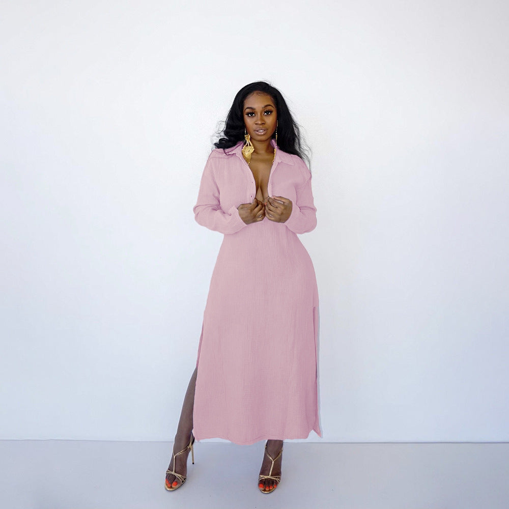 Fall Women Clothing Square Collar Dress French Cotton Linen Women Clothing Dress