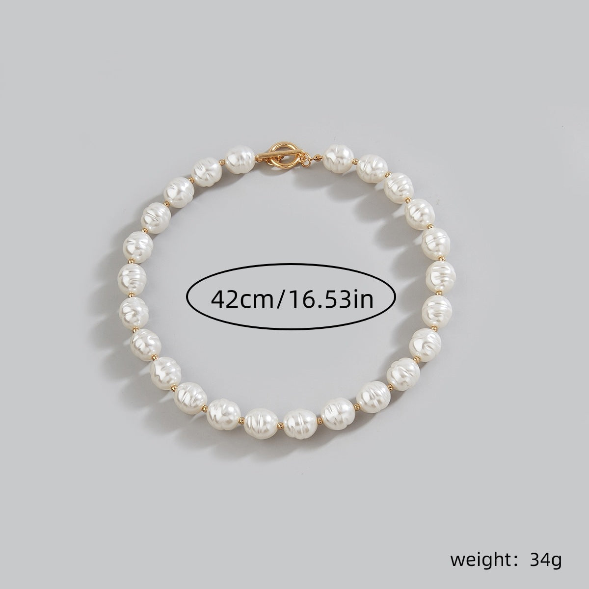 Vintage Baroque Pearl Irregular Statement Necklace