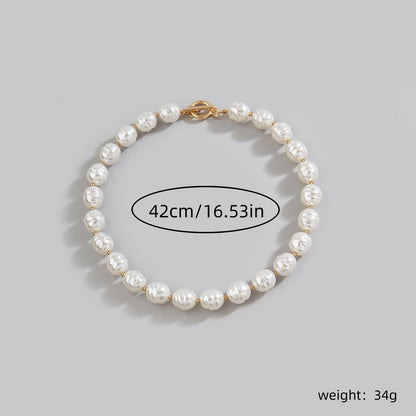 Vintage Baroque Pearl Irregular Statement Necklace