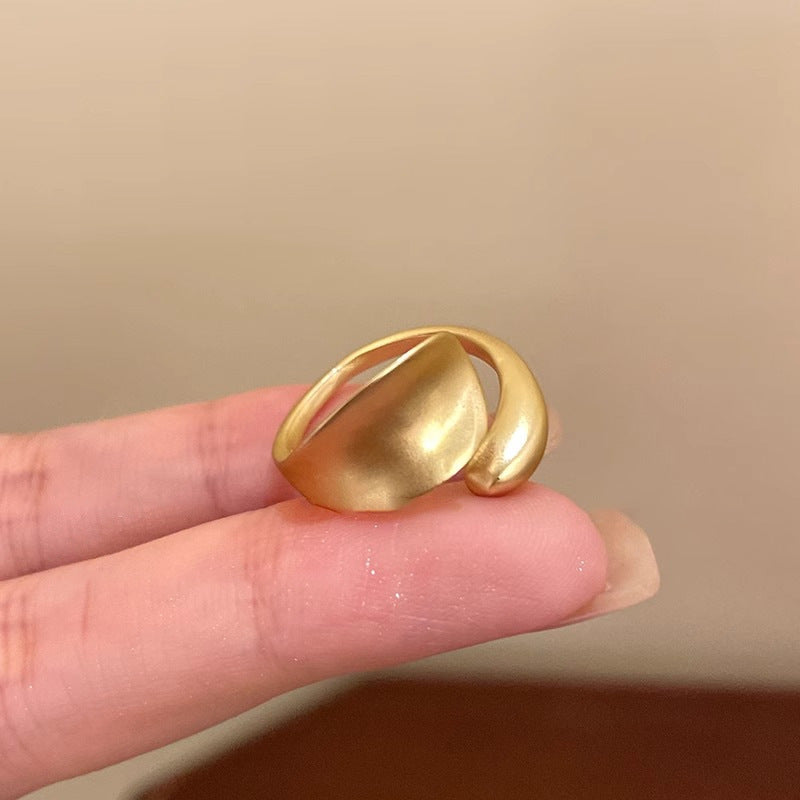 Open Irregular Ring Matte Gold Knuckle Ring