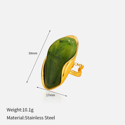 Stainless Steel Open Titanium Colorfast Ring