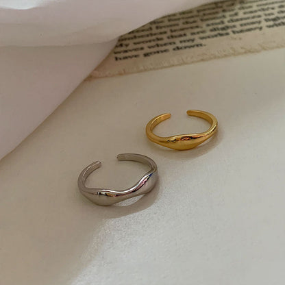 Wavy Irregular Open Band Index Finger Ring