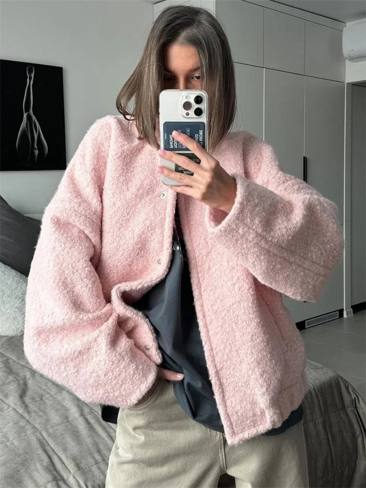 Winter Casual Sweater Jackets For Women Long Sleeve Loose Patchwork Fashion Solid Cardigan Coat Female Streetwear Outwear