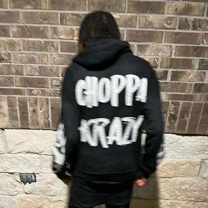 Printed Gothic Streetwear Hoodie