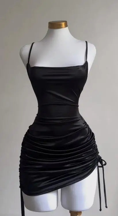 Europe and the United States explosive new cross-border dress summer high sense lace-up sexy halter spice bag hip skirt