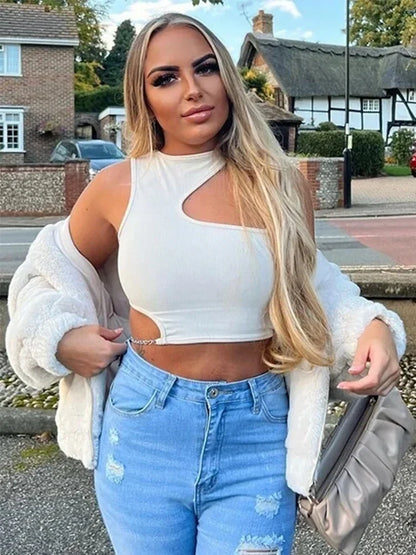 Grunge Cut-out Chain Y2K Cami Top