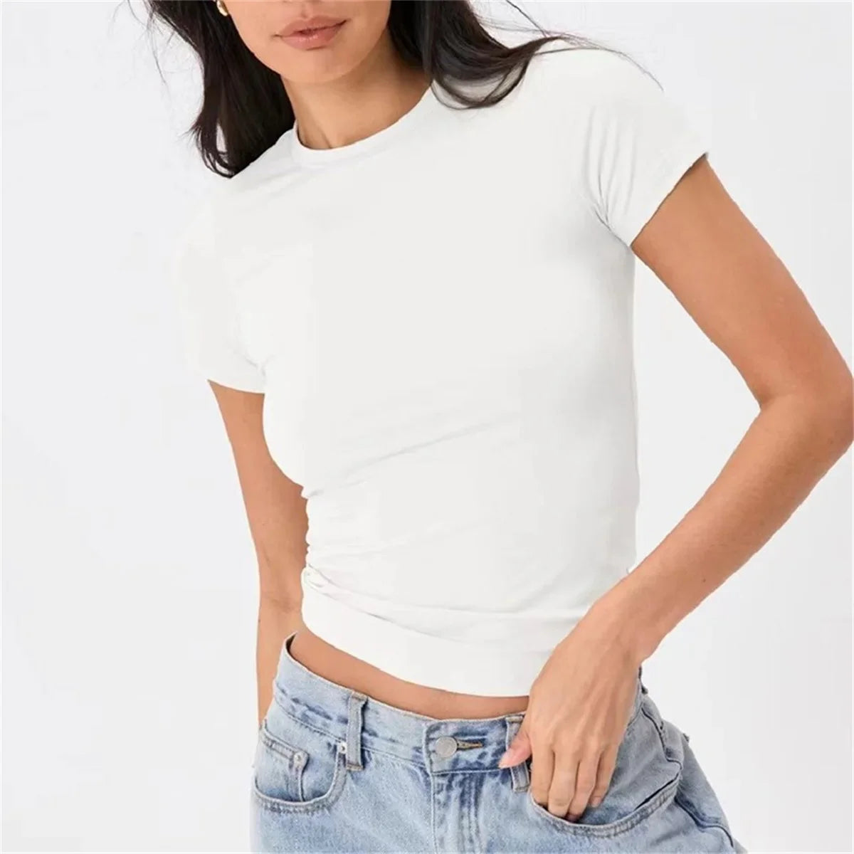 Simple Casual All-Match Crop Top