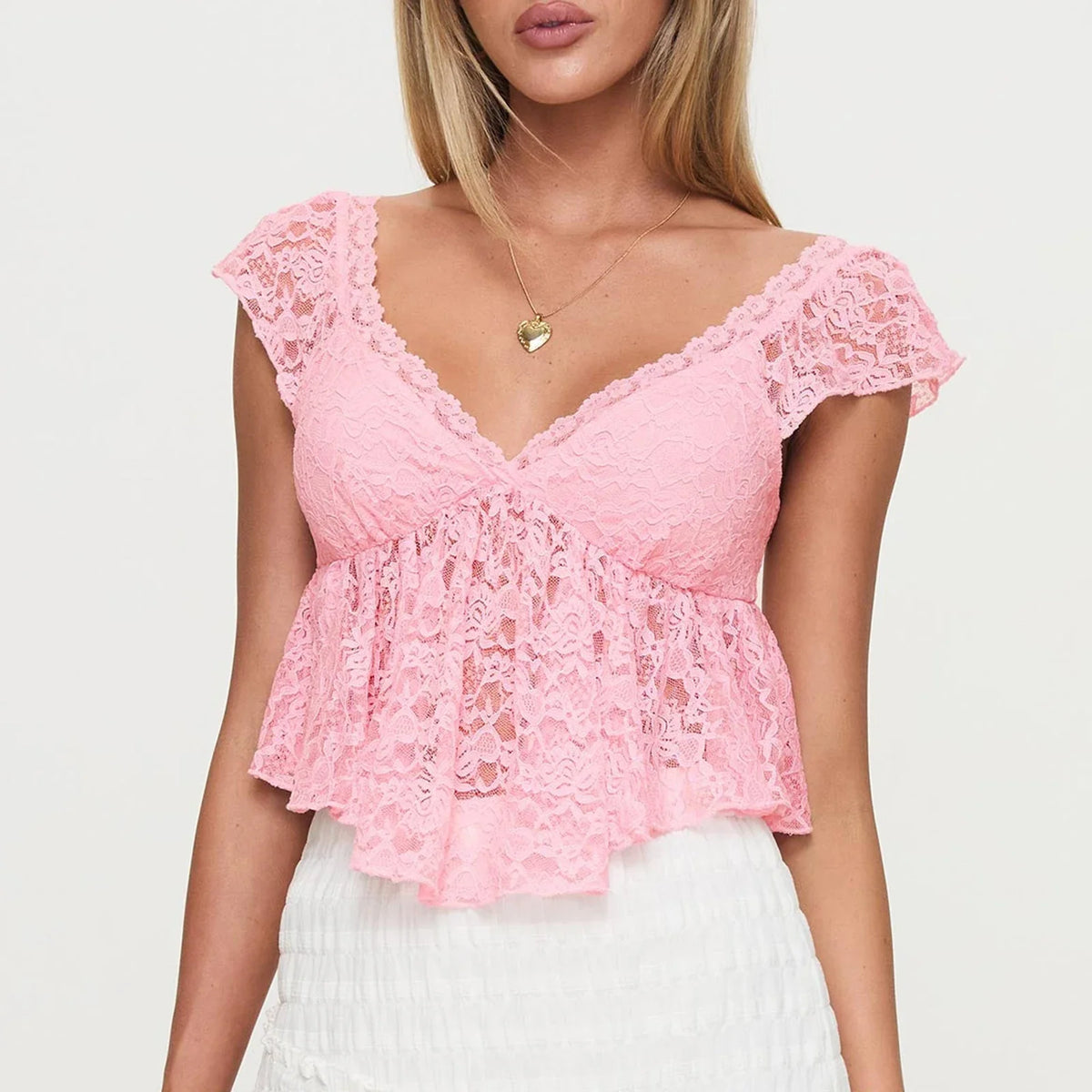 Lace Slim Fit Crop Top