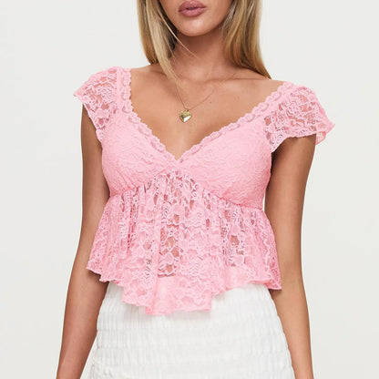 Lace Slim Fit Crop Top