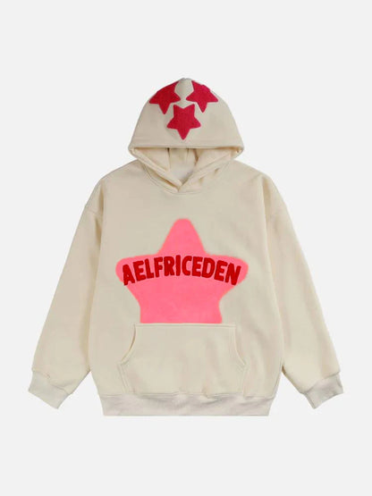 Fall hip hop street graffiti hoodie women’s retro casual sports baggy hoodie