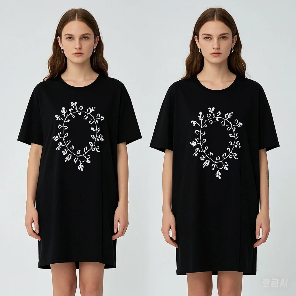 Long Style Cotton Loose T-shirt