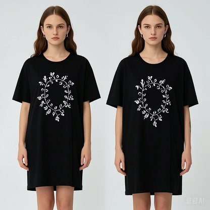 Long Style Cotton Loose T-shirt