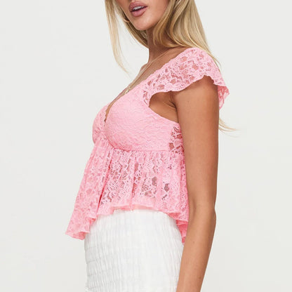 Lace Slim Fit Crop Top