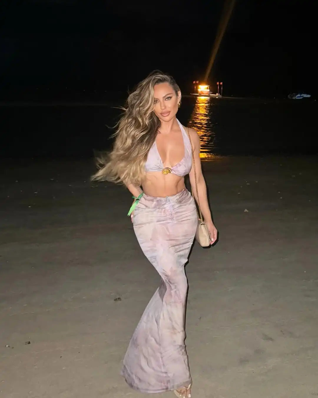 Halter Skirt Thong Three Piece Swim Sets
