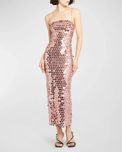 Spicy Girl Beaded Irregular Midi Dress