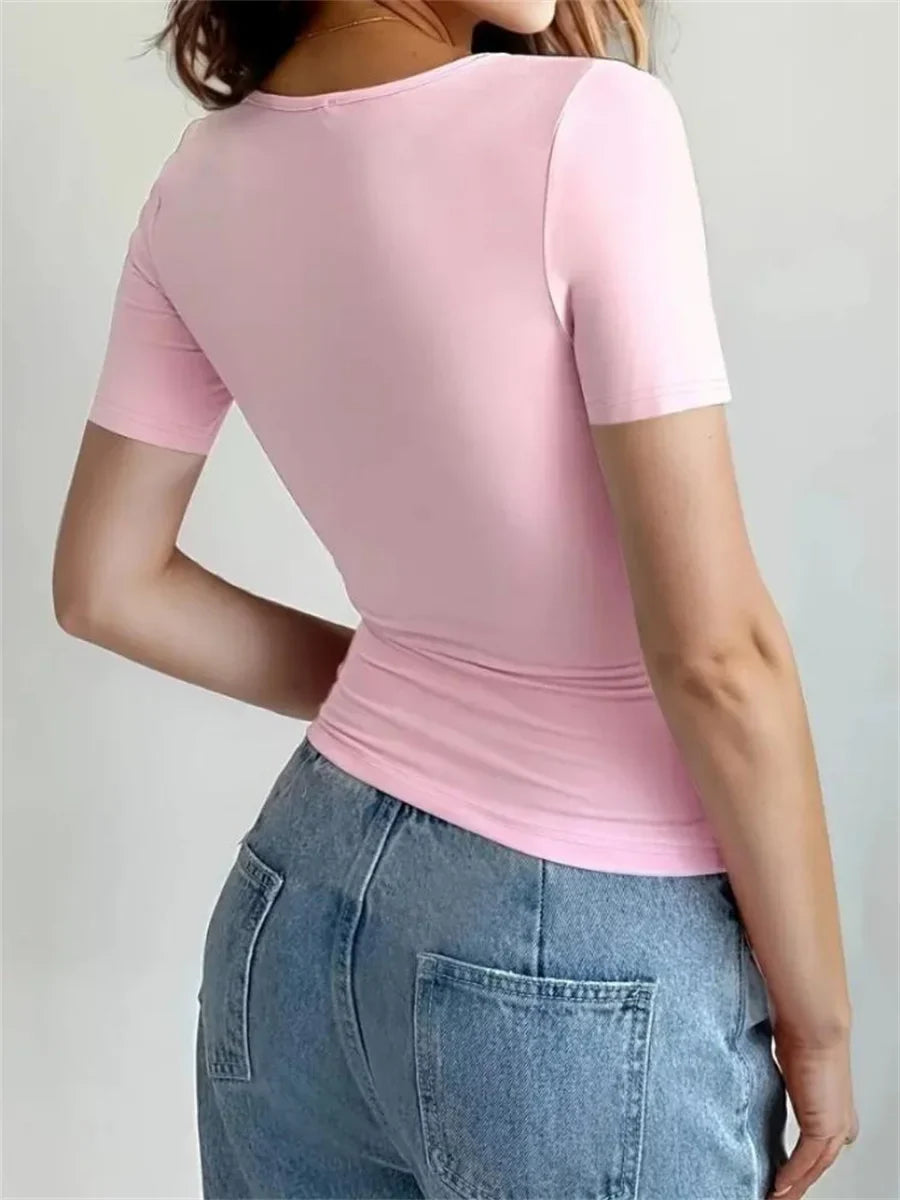 Simple Casual All-Match Crop Top