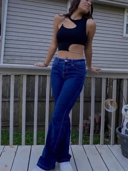 Grunge Cut-out Chain Y2K Cami Top
