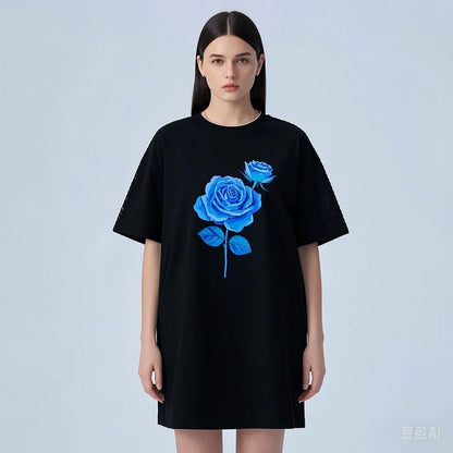 Long Style Cotton Casual T-shirt