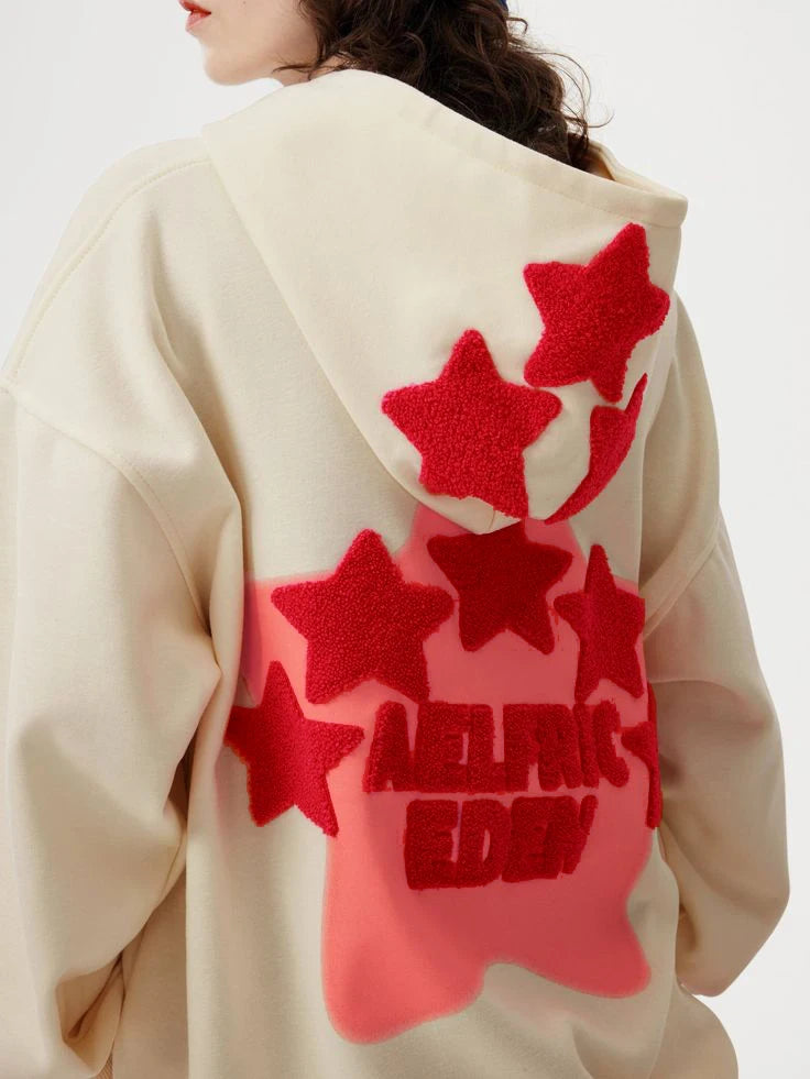 Fall hip hop street graffiti hoodie women’s retro casual sports baggy hoodie