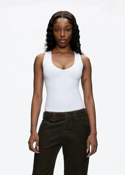 Minimalist Deep V I-Shaped Cami Top