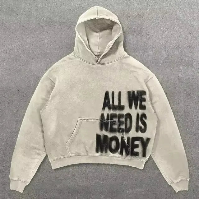 Dark Off Shoulder Pullover Hoodie