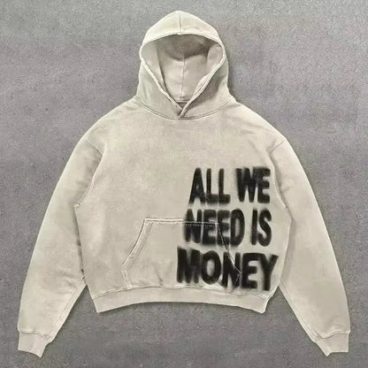 Dark Off Shoulder Pullover Hoodie
